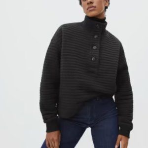 Everlane The Organic Cotton Quilted Mockneck Sweatshirt